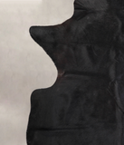 Solid Black Cowhide Rug #A25669
