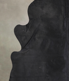 Solid Black Cowhide Rug #A25671