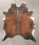 Brown with Red Cowhide Rug #A25679