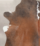 Brown with Red Cowhide Rug #A25679