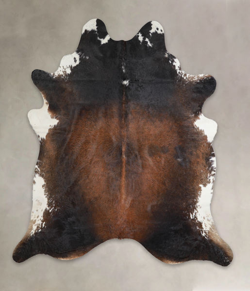 Chocolate and White Cowhide Rug #A25689