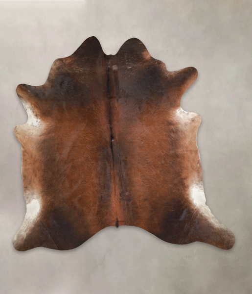 Brown with Red Cowhide Rug #A25696