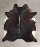 Solid Black Cowhide Rug #A25698