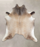 Grey with Beige Cowhide Rug #A25711