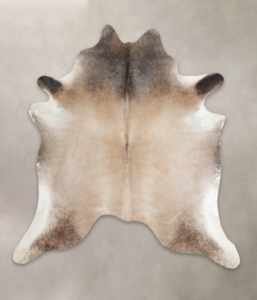 Grey with Beige Cowhide Rug #A25711