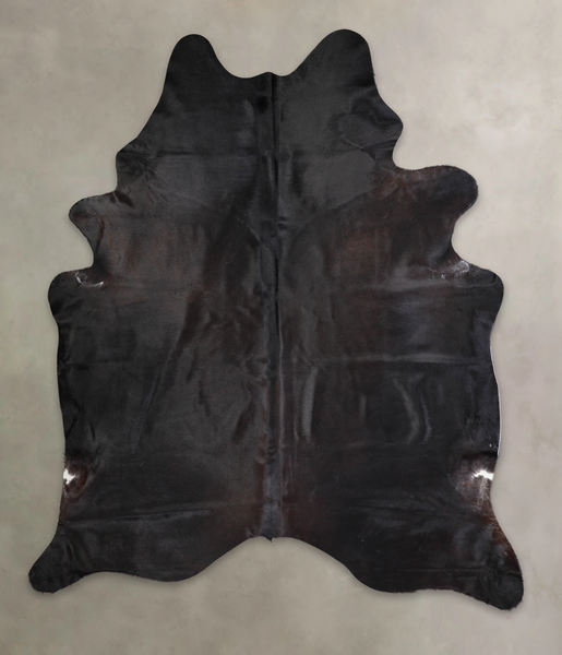 Solid Black Cowhide Rug #A25717