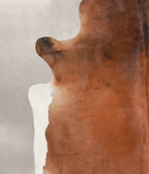 Brown and White Regular Cowhide Rug #A25721