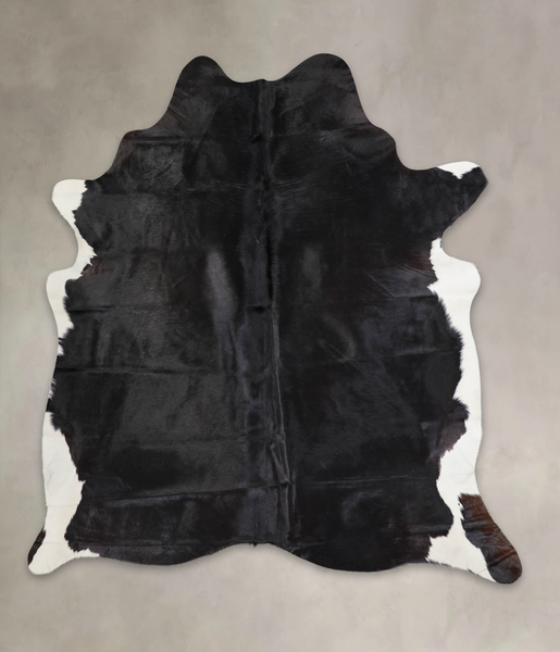 Solid Black Cowhide Rug #A25735