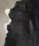 Solid Black Cowhide Rug #A25735