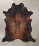 Brown with Red Cowhide Rug #A25736