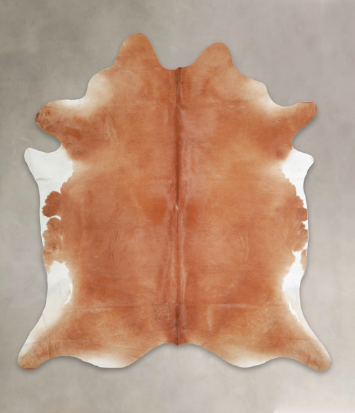 Solid Brown Cowhide Rug #A25739