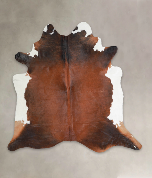 Brown with Red Cowhide Rug #A25742