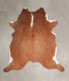 Brown and White Regular Cowhide Rug #A25769