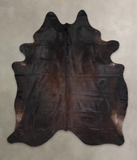 Solid Black Cowhide Rug #A25774