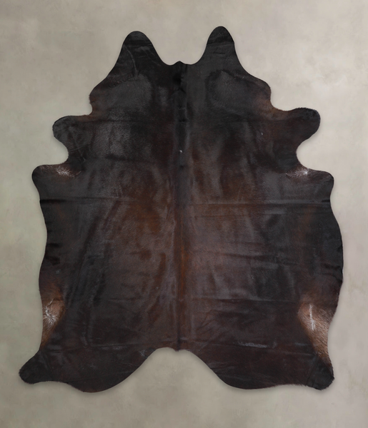 Solid Black Cowhide Rug #A25774