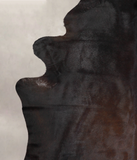 Solid Black Cowhide Rug #A25774