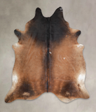 Brown with Red Cowhide Rug #A25777