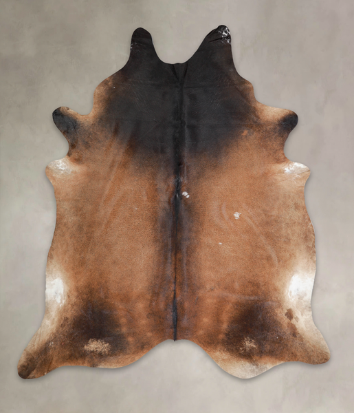 Brown with Red Cowhide Rug #A25777