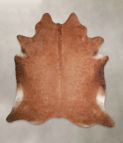 Solid Brown Cowhide Rug #A25778