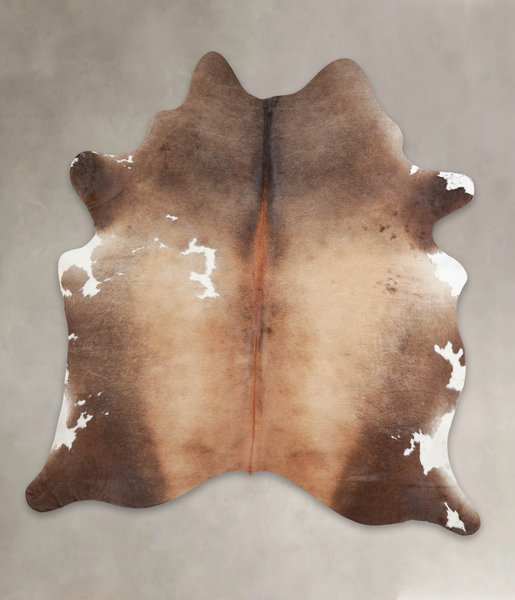 Chocolate and White Cowhide Rug #A25780