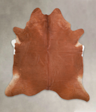 Solid Brown Cowhide Rug #A25810