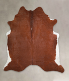 Solid Brown Cowhide Rug #A25812