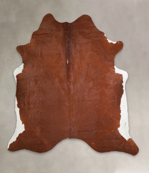 Solid Brown Cowhide Rug #A25812