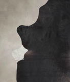 Solid Black Cowhide Rug #A25814