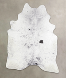 Salt and Pepper Black Cowhide Rug #A25817