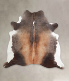 Chocolate and White Cowhide Rug #A25822