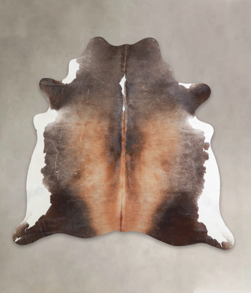 Chocolate and White Cowhide Rug #A25822