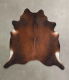 Brown with Red Cowhide Rug #A25825