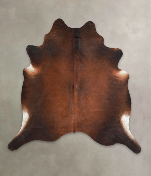 Brown with Red Cowhide Rug #A25825