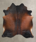 Brown with Red Cowhide Rug #A25829