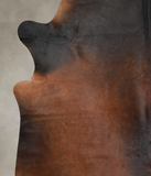 Brown with Red Cowhide Rug #A25829