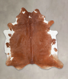 Brown and White Regular Cowhide Rug #A25830