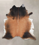 Brown with Red Cowhide Rug #A25832
