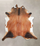 Brown with Red Cowhide Rug #A25835