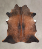 Brown with Red Cowhide Rug #A25848