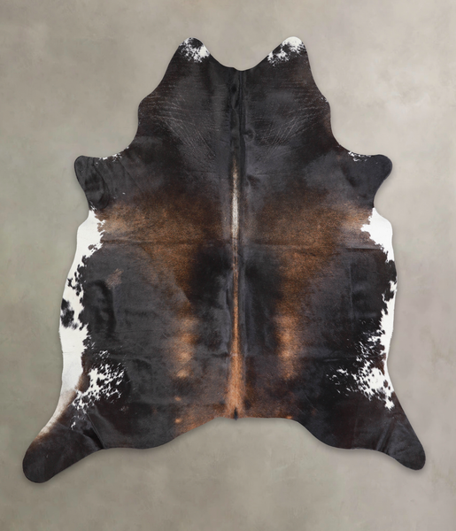 Chocolate and White Cowhide Rug #A25854