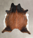 Brown with Red Cowhide Rug #A25856