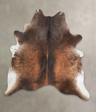 Brown with Red Cowhide Rug #A25869