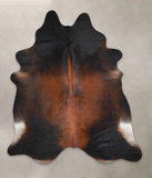Brown with Red Cowhide Rug #A25878