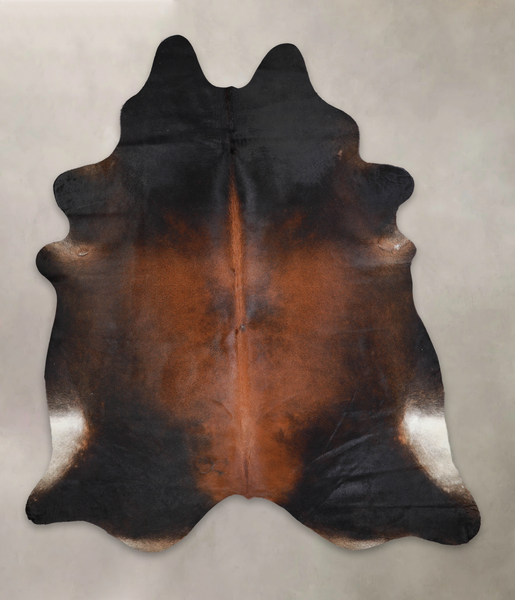 Brown with Red Cowhide Rug #A25878