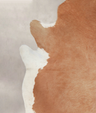 Brown and White Regular Cowhide Rug #A25894