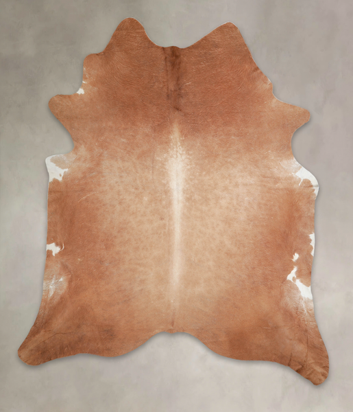 Solid Brown Cowhide Rug #A25895