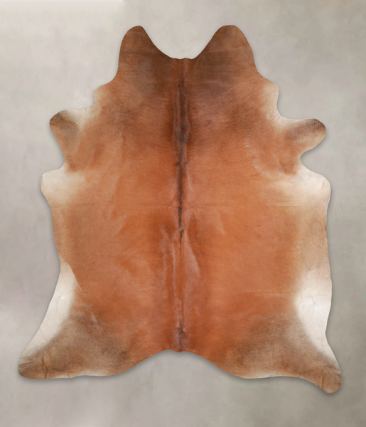 Solid Brown Cowhide Rug #A25931