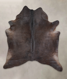 Solid Black Cowhide Rug #A25932