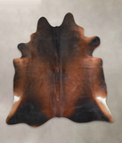 Brown with Red Cowhide Rug #A25933