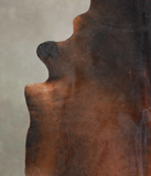 Brown with Red Cowhide Rug #A25933